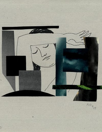 Collage von Regina Gebhard: Titel:"Einsame Träume"