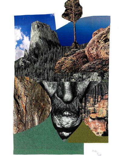 Collage von Regina Gebhard: Titel:"Landschaft"
