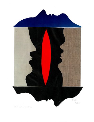 Collage von Regina Gebhard: Titel:"Spiegelung"