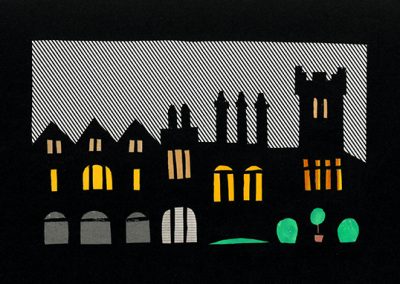 Collage von Regina Gebhard: very english