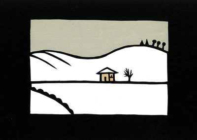 Collage von Regina Gebhard: verschneit