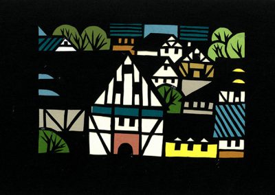 Collage von Regina Gebhard: Fachwerkstädte