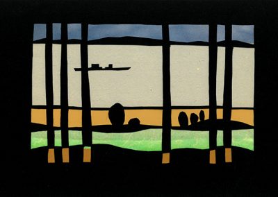 Collage von Regina Gebhard: An der Wolga